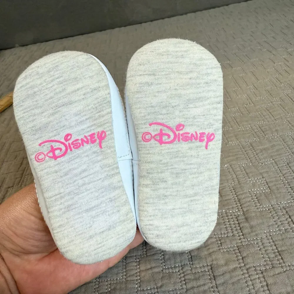 Minnie Mouse Slippers Shoes Sneakers Soft Sole 6-9 Months Baby Girl Disney